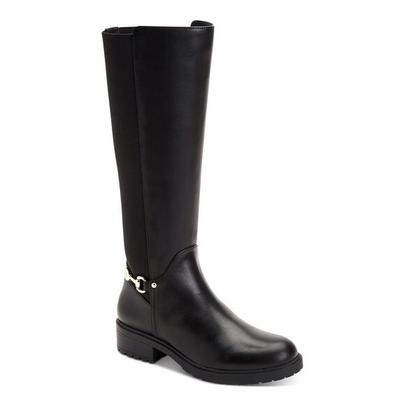 GIANI BERNINI Shoes - GIANI BERNINI Womens Black Barnibee Round Toe Block Heel Riding Boot 5.5 M